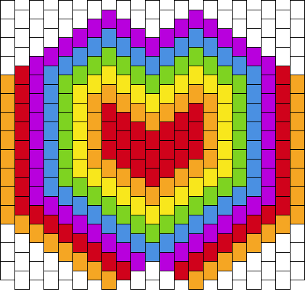 Rainbow heart mask