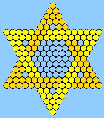 Yellow And Gold Jewish Star