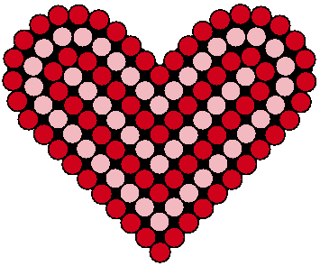 2 Color Heart Pattern