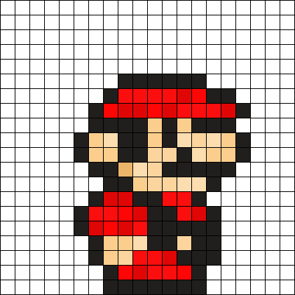 Smb3 Mario Pixel Art Grid