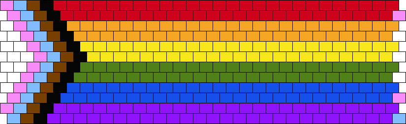 Progressive Pride Flag Cuff (but longer)