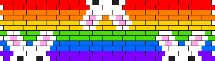 Rainbow Pride Bunny Cuff <333 (WHITE)
