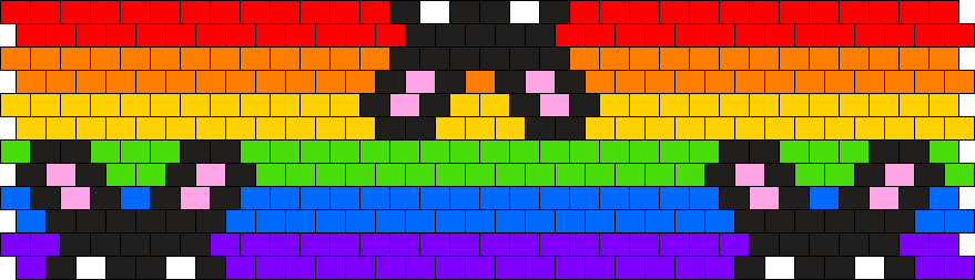 Rainbow Pride Bunny Cuff <333 (BLACK)