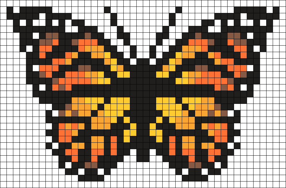 Monarch Butterfly Perler