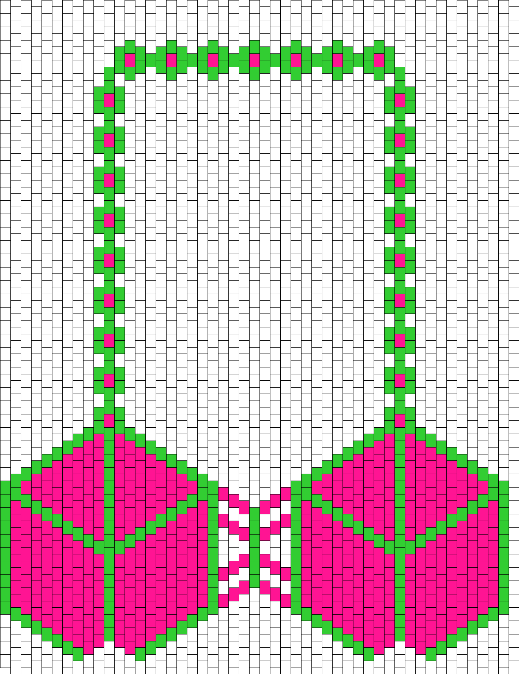 Pink And Green Peace Sign Kandi Bikini Bra
