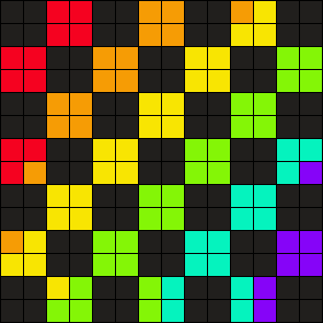small rainbow checkerboard