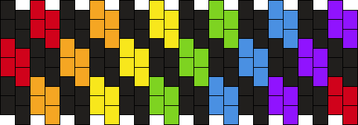 Rainbow Checkered Short Cuff (24x6)