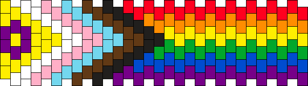 Tiny Progress Pride Flag With Inters3x Flag (multi Stitch)
