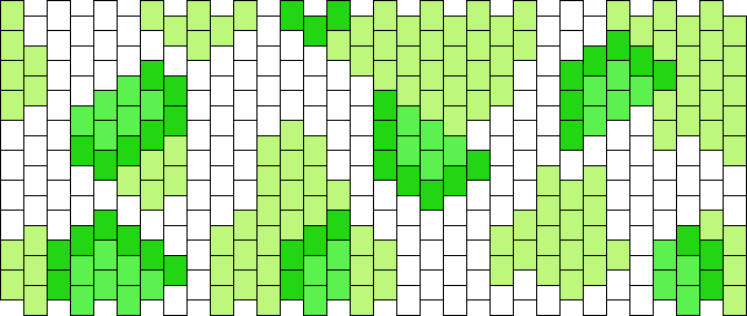 Lime Cow Kandi Pattern