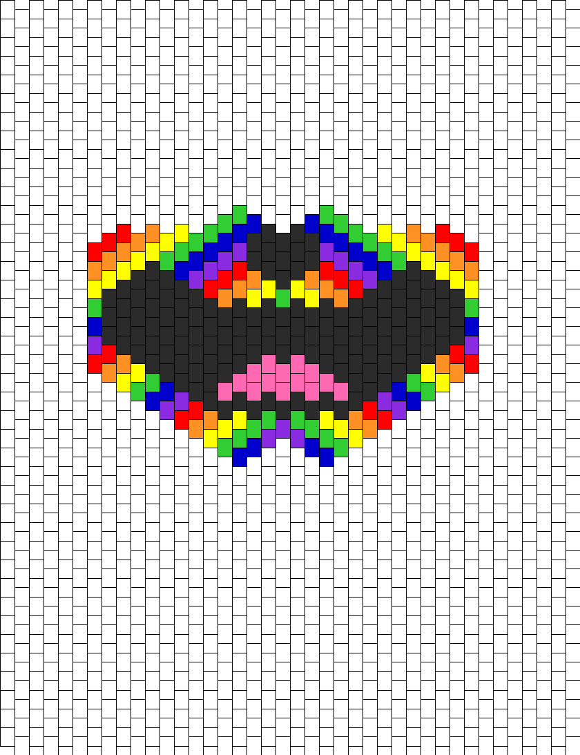Happy Rainbow Wolf Smile Mask