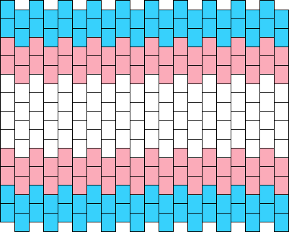 Transgender Flag Cuff Kandi Design :D