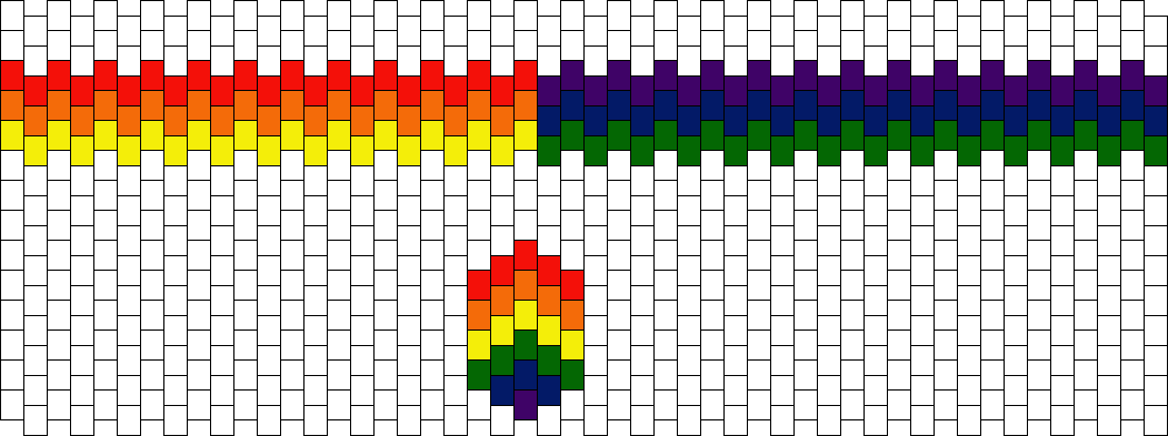 Split Pride Necklace Pattern( With Rainbow Charm)
