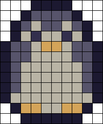 Penguin Mini Perler