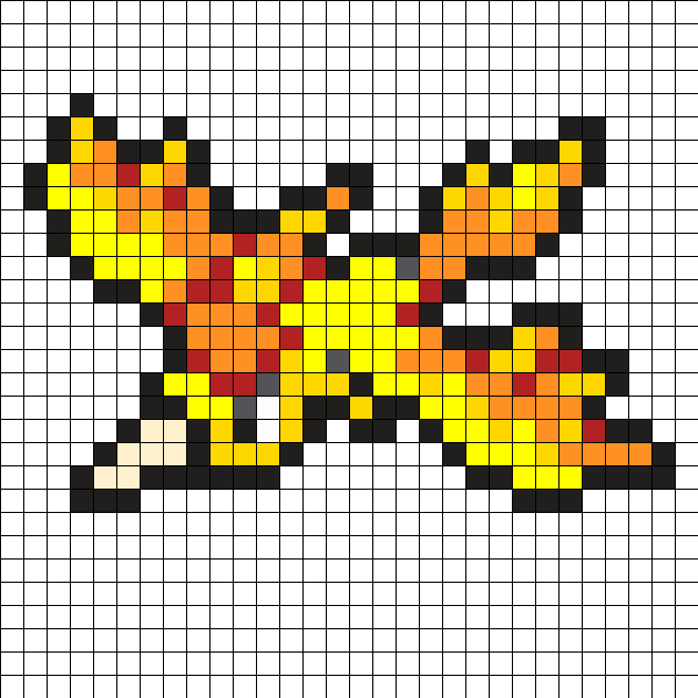 Moltres Pokemon Bead Pattern