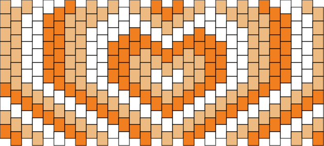 Orange Repeating Heart Pattern