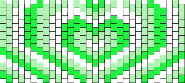 Green Repeating Heart Pattern