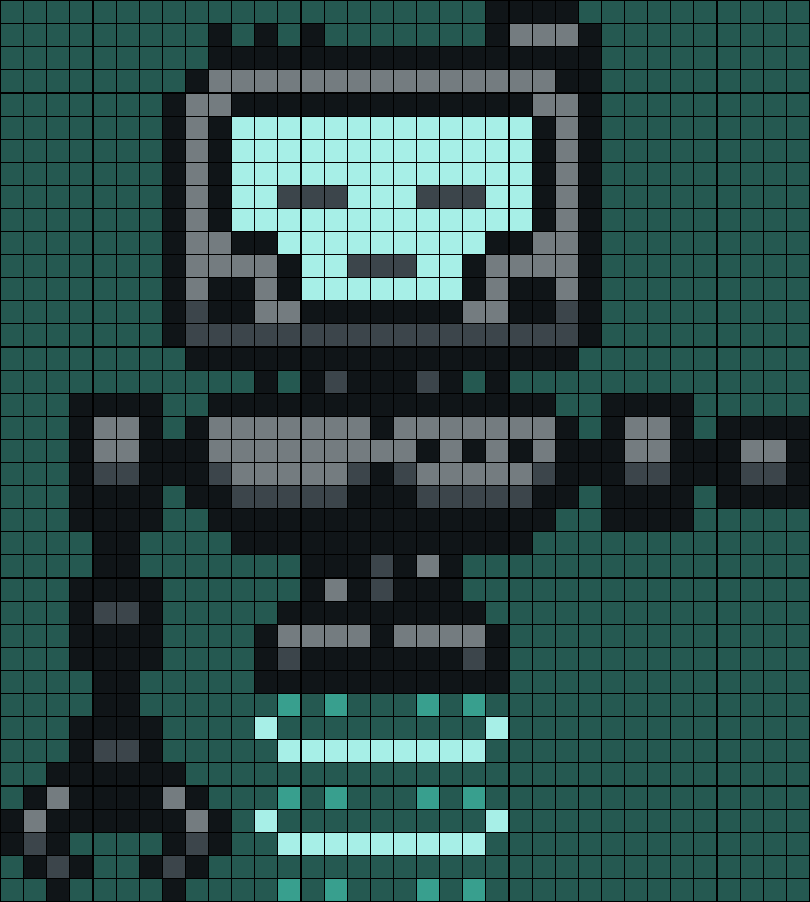 Mean Robot (P03 Inscryption Game Sprite)