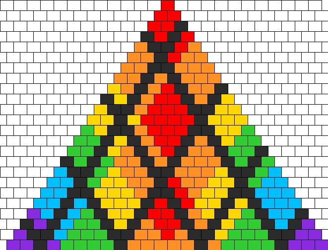 Diamond Rainbow Uneven Grid 2