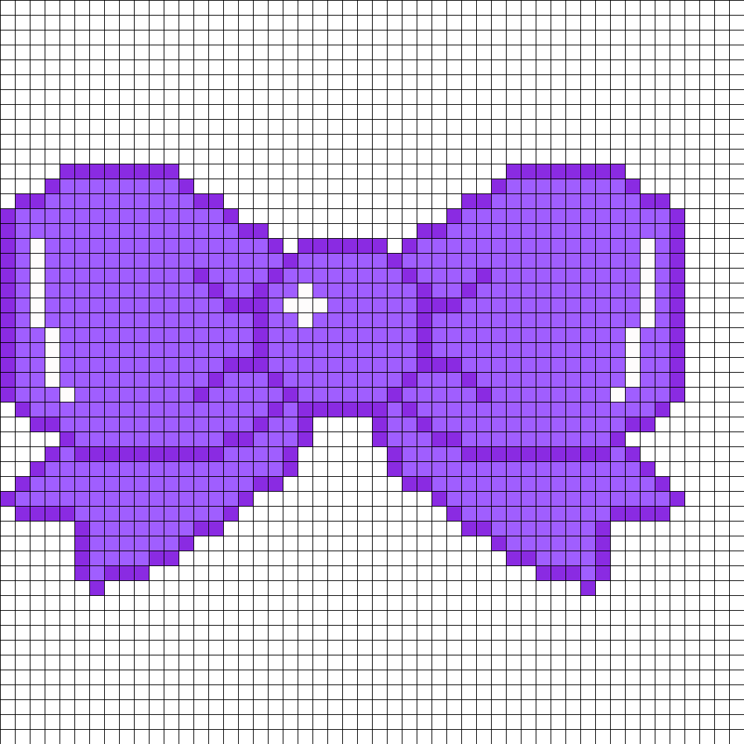 Big Cute Purple Perler Bow