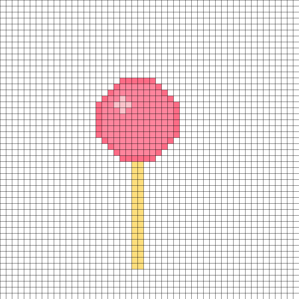 Pink Lollipop Perler Pattern