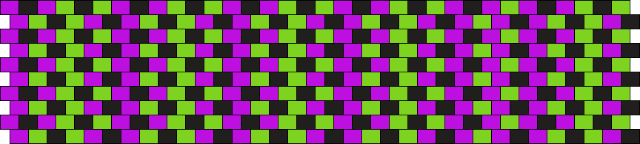 Green/Purple/Black peyote 34 x 10
