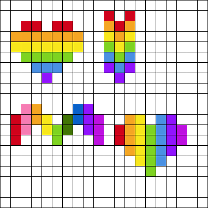 Rainbow  hearts