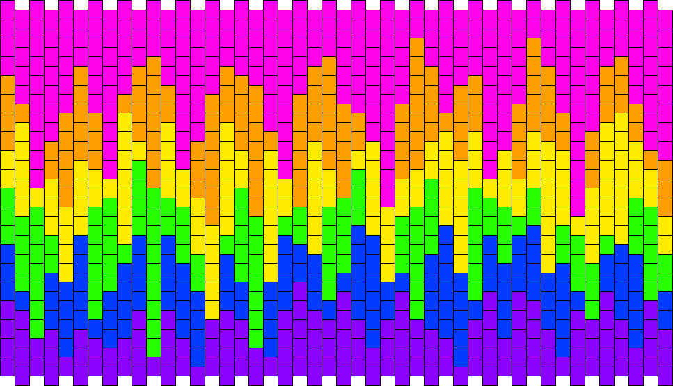 Rainbow Drip Pattern Even Peyote
