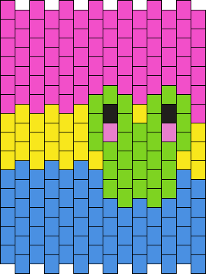 Pansexual flag with frog