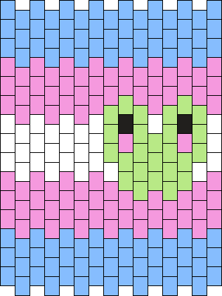 Trans flag with frog