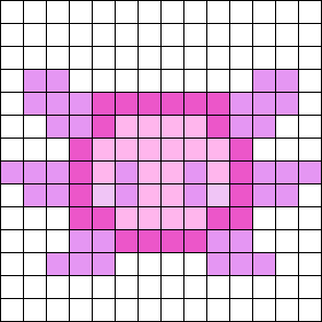 Pink Axolotl perler bead charm