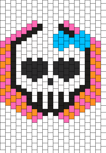 Skull With Bow Mask Small