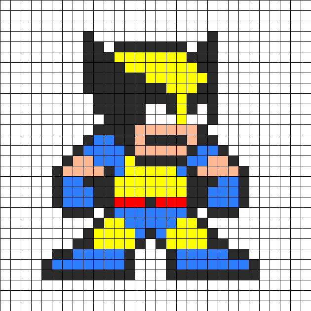 Wolverine Perler Bead Pattern