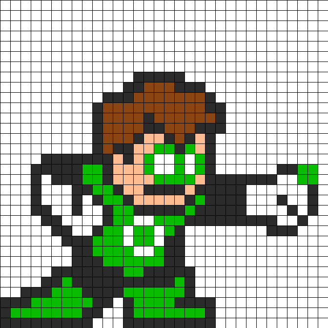 Green Lantern Perler Bead Pattern