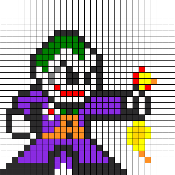 Joker With Rubber Chicken Perler Bead Pattern