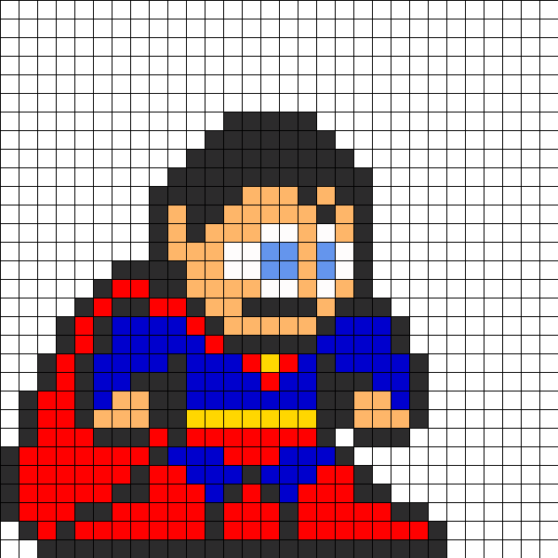 Superman Perler Bead Pattern