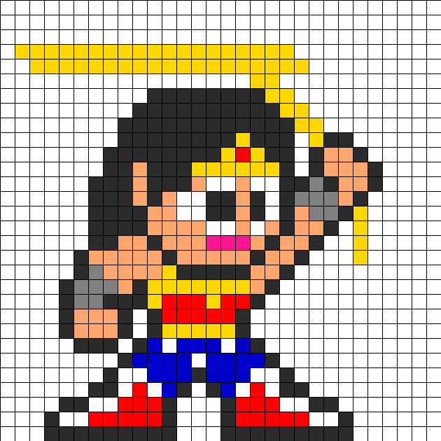 Wonder Woman Perler Bead