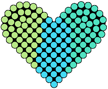 Blue Green Heart