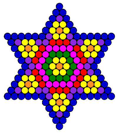 Flower Star Fuse Bead Pattern