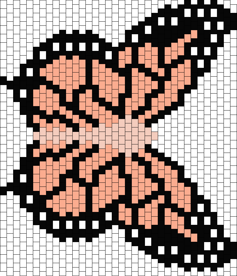 Peach Butterfly bra panel