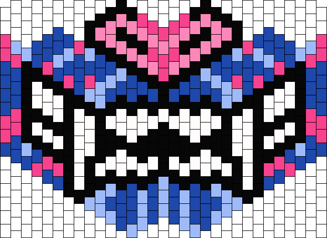50 x 30 XL Blue-Pink Bat/Monster Mask