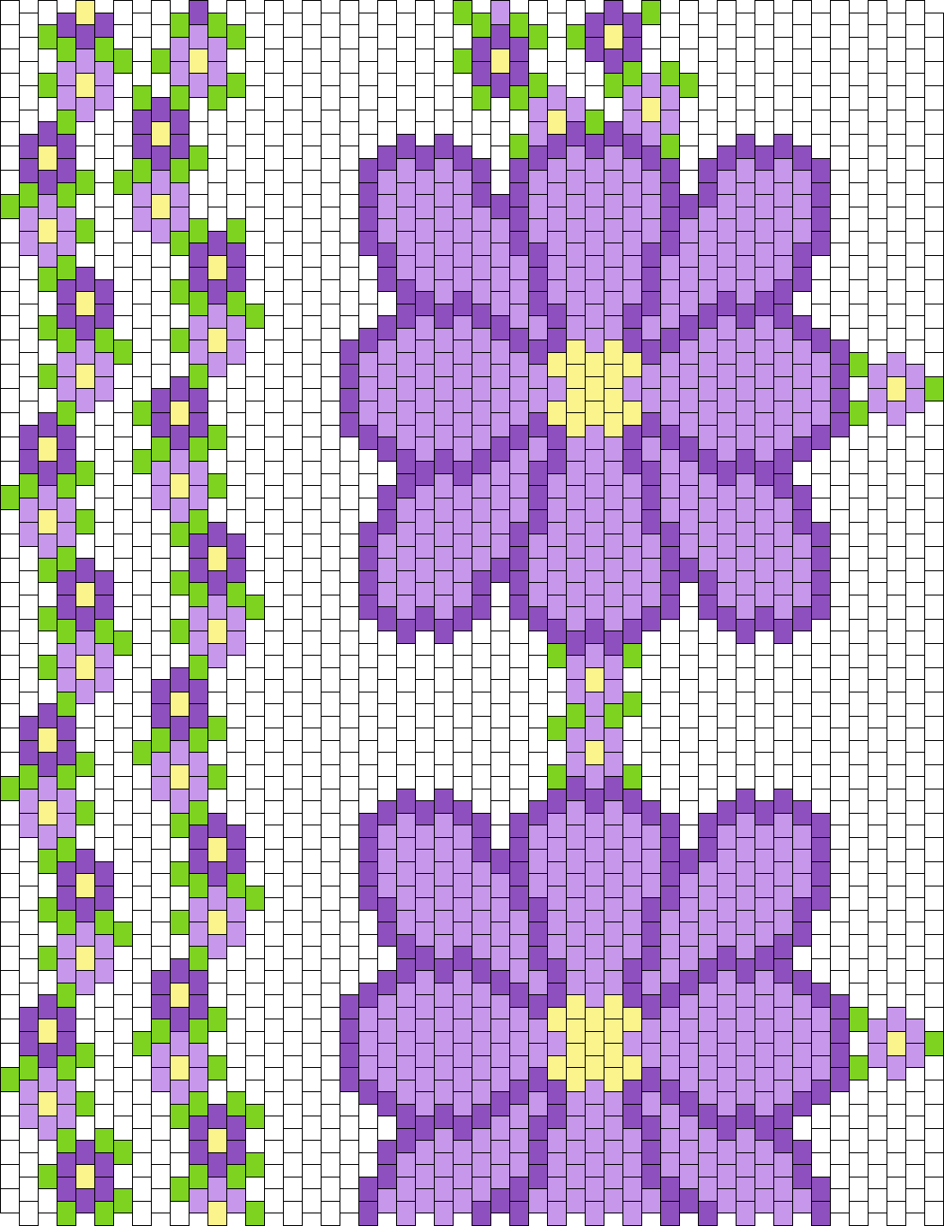 Purple Flower Bra Panel And Daisy Chain Straps