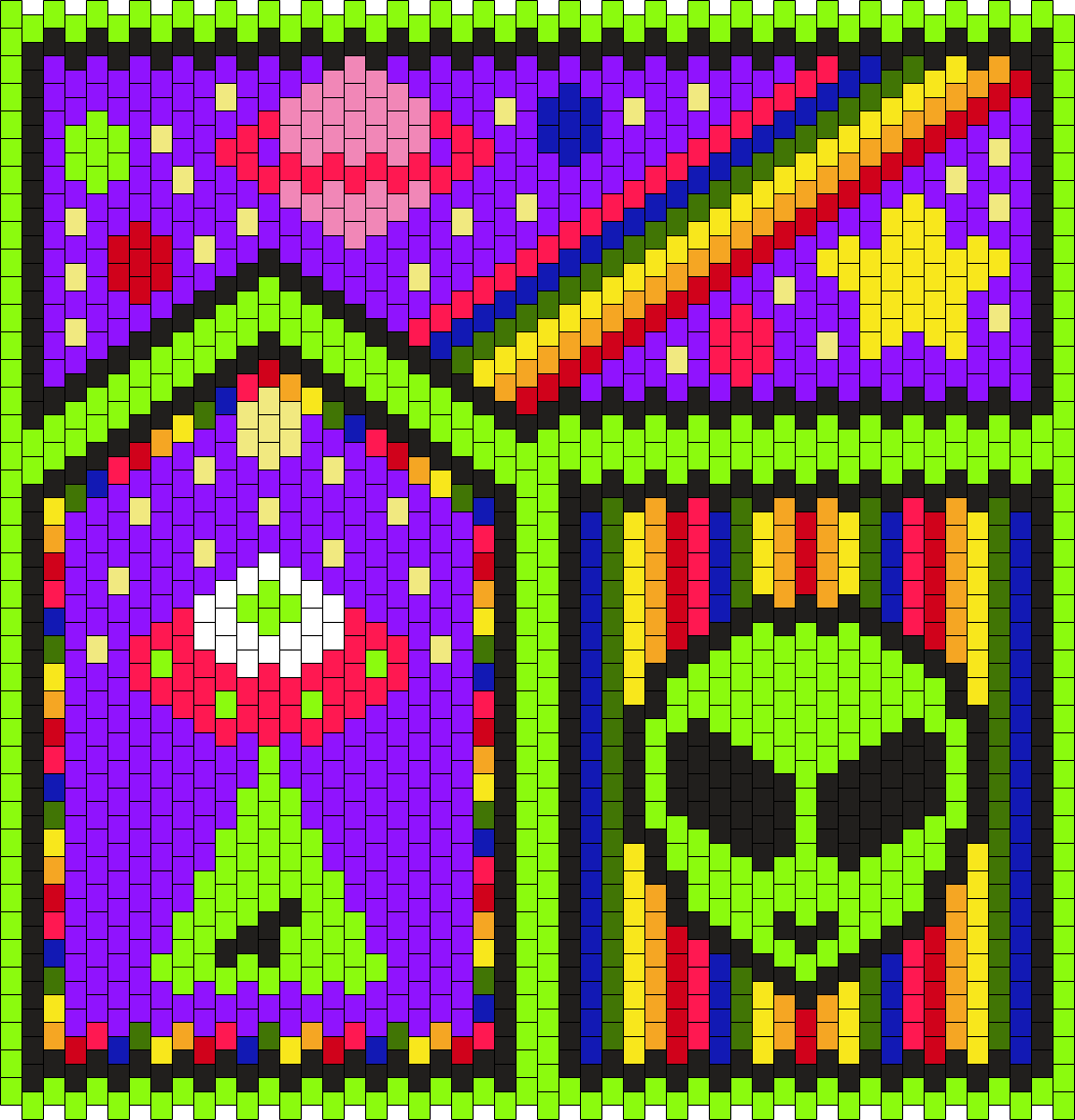 Rainbow Alien Bag Panel
