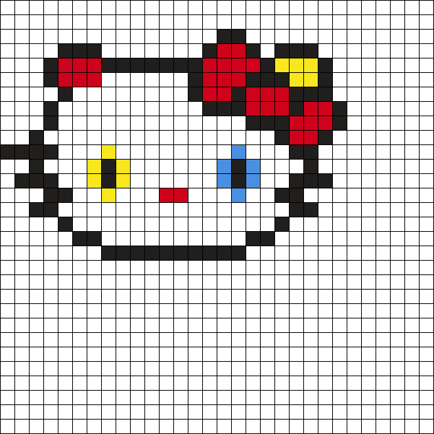 clown hello kitty - based on toribeingher's pattern