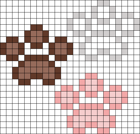 Brown/Pink/White Paw Pattern