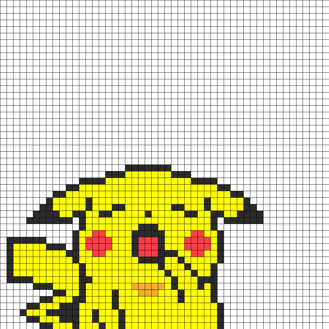 Yawning Pikachu Fuse Bead