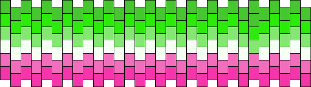 green/pink ombre multi-stitch pattern 30x6 cuff