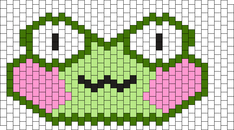 36 X 15 Frog Face W/Blush Charm Multi