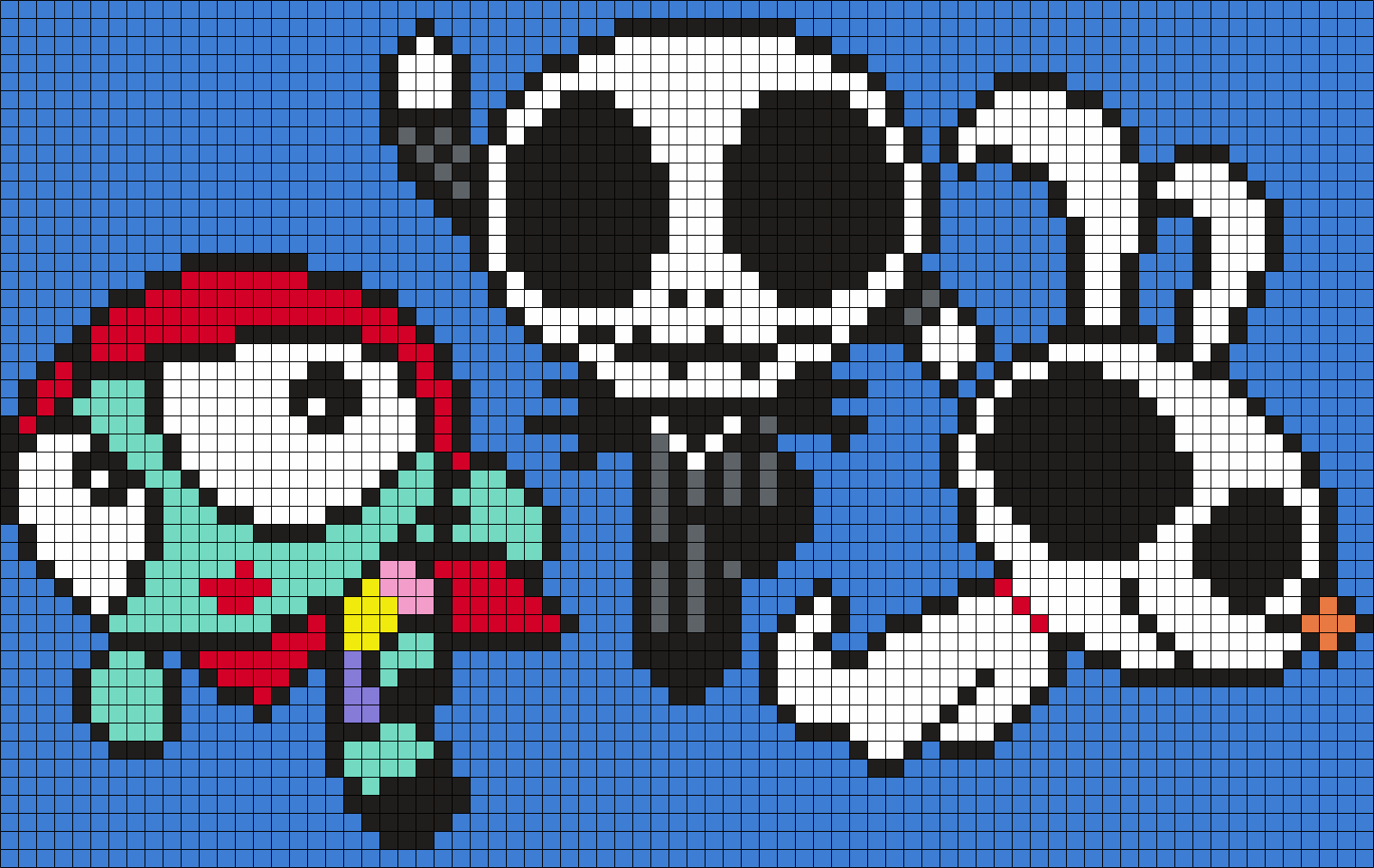 The Powerpuff Girls As Sally, Jack And Zero From The Nightmare Before Christmas (sq)
