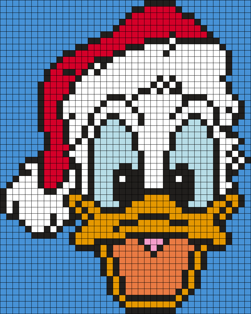 Christmas Donald Duck (Square Grid)