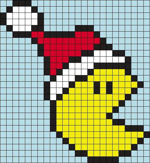 Pacman Christmas Square Grid